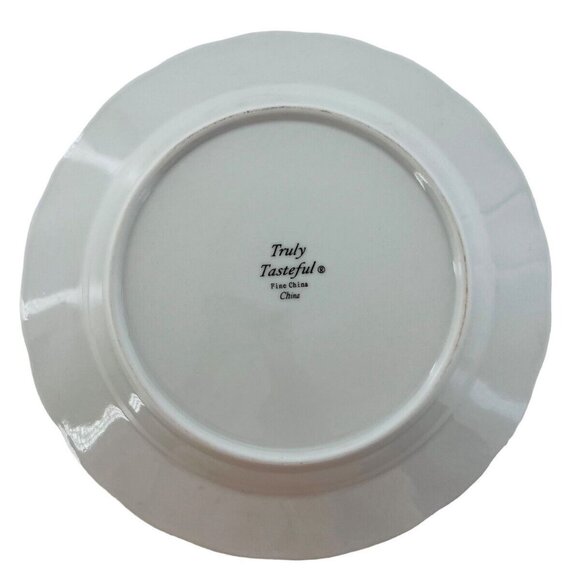 6 Vintage Truly Tasteful Floral Dessert Bread Plates Pink Roses Gold Trim 7.5" - Picture 7 of 15